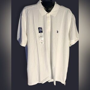 Beverly Hills Polo Club White Men's Polo with Embroidered Logo